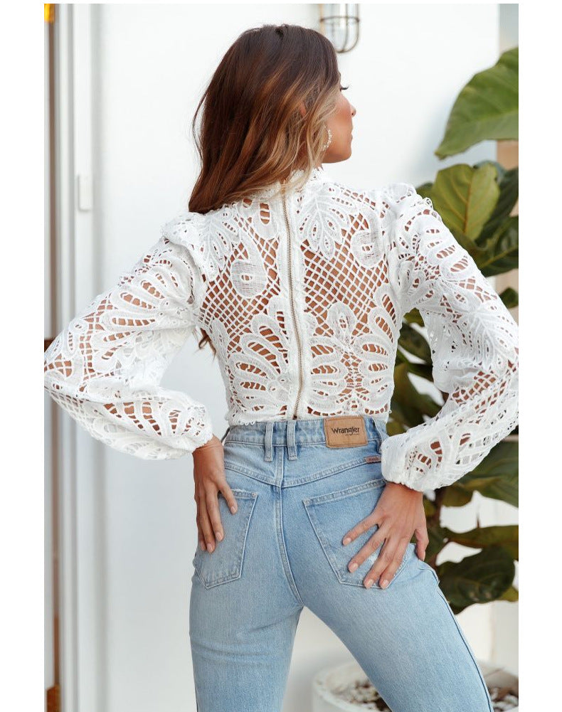 Long Sleeve Lace Shirt