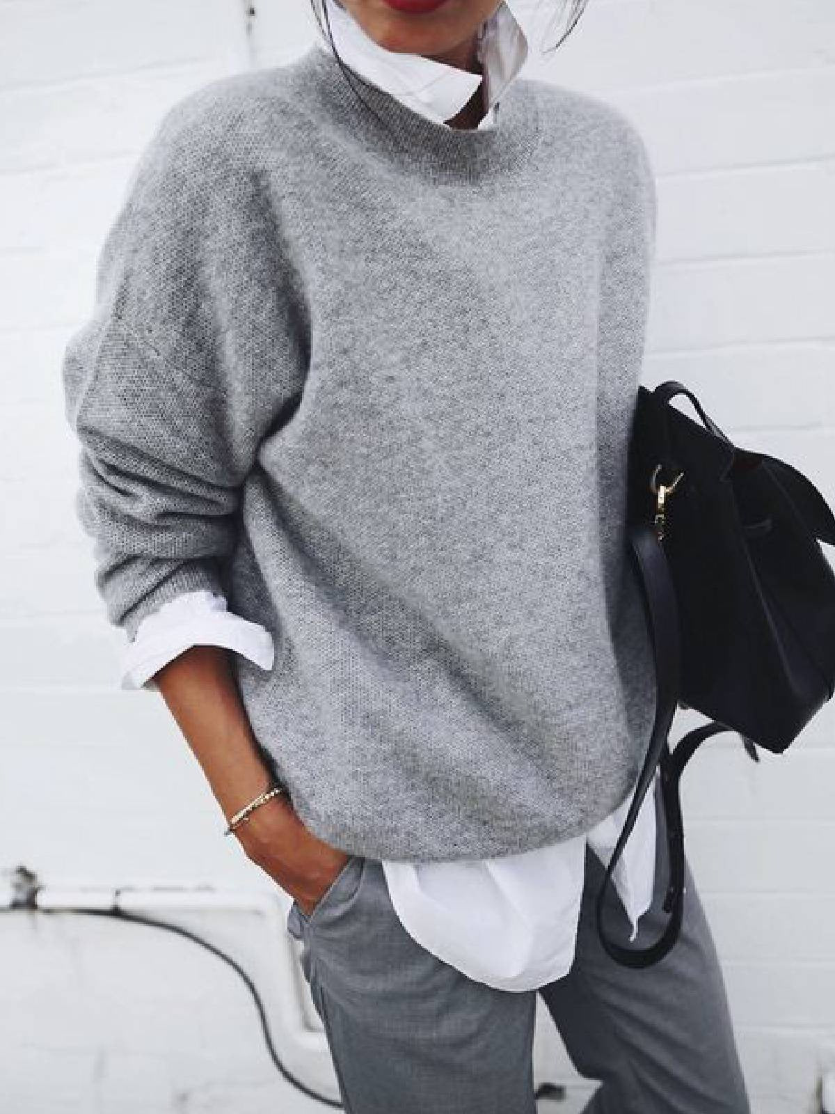 Knitted Long Sleeved Pullover