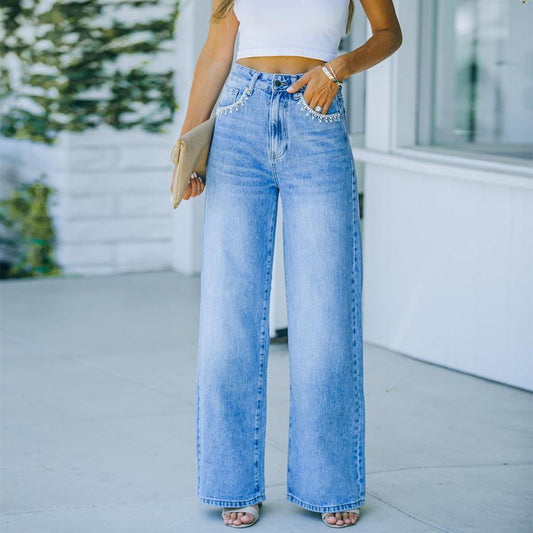 Petal Pocket Denim Pants