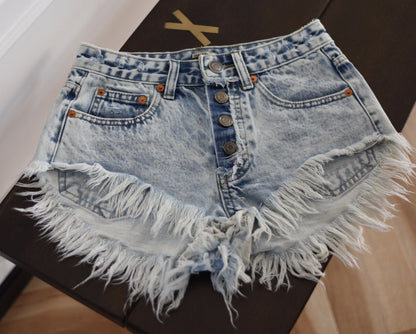 Worn Denim Shorts