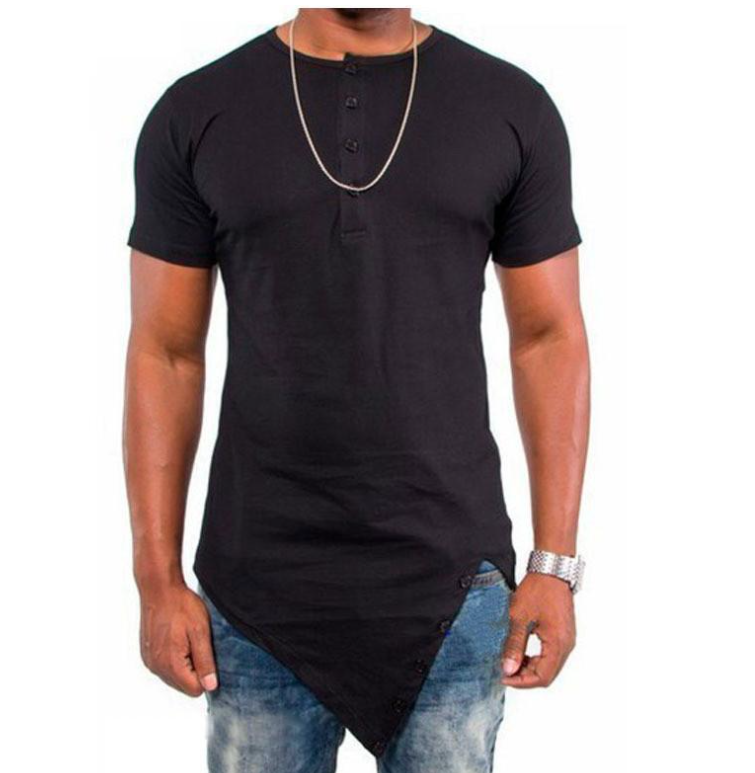 Men's Hi-Street Button Neck T-Shirt