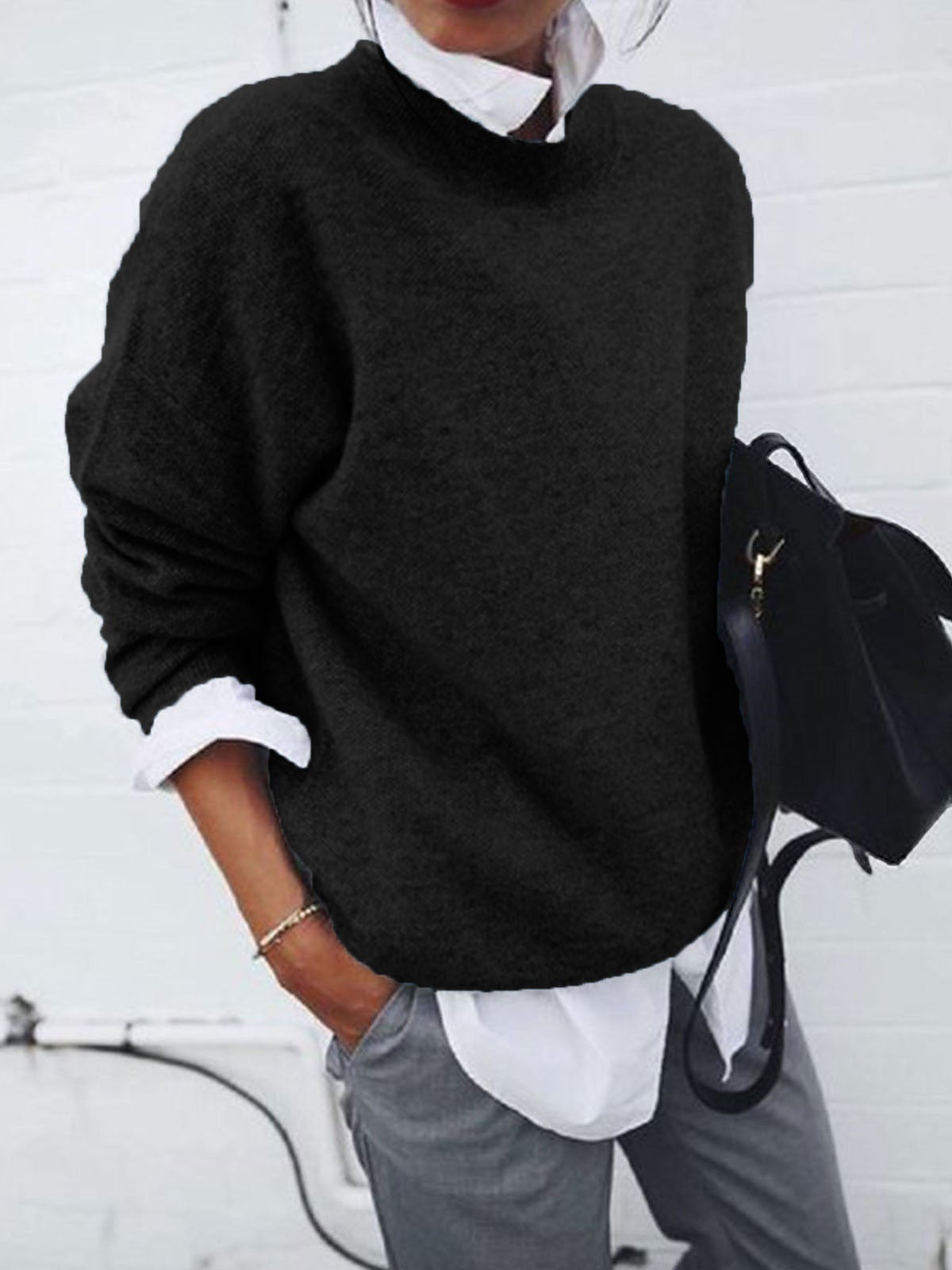 Knitted Long Sleeved Pullover