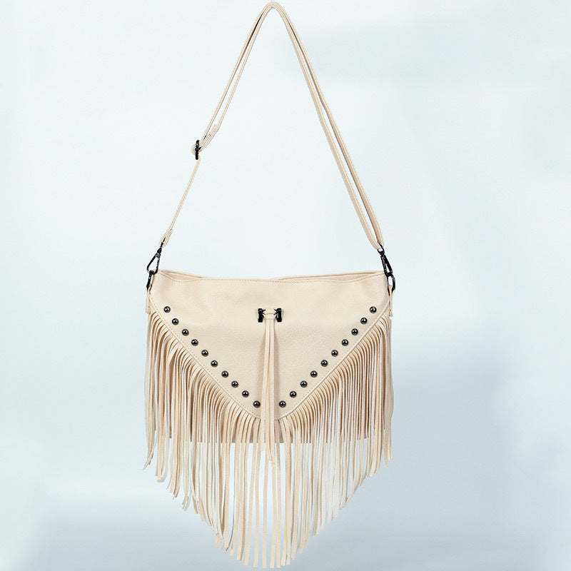 Casual Rivet Tassel Bag