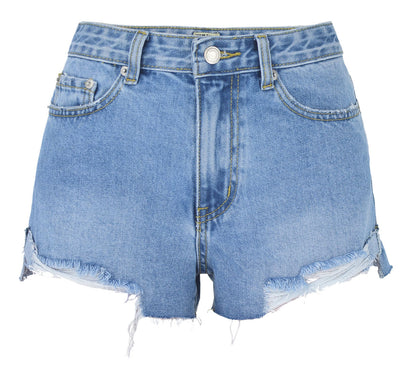 Ripped Denim Shorts