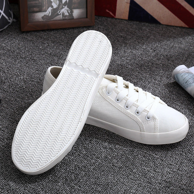 White Canvas Shoes