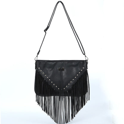 Casual Rivet Tassel Bag