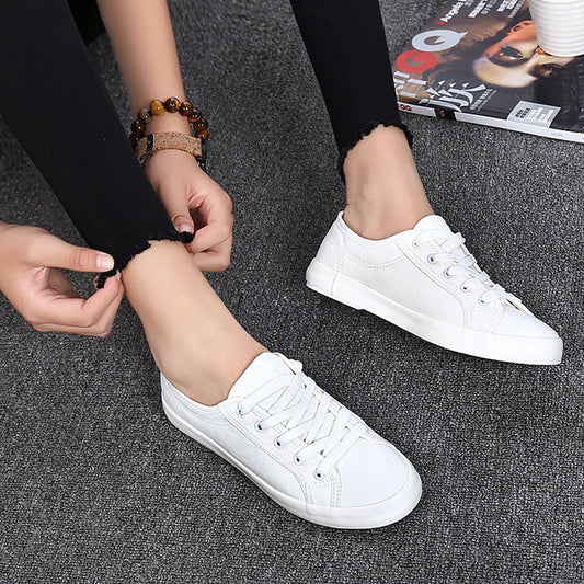 White Canvas Shoes