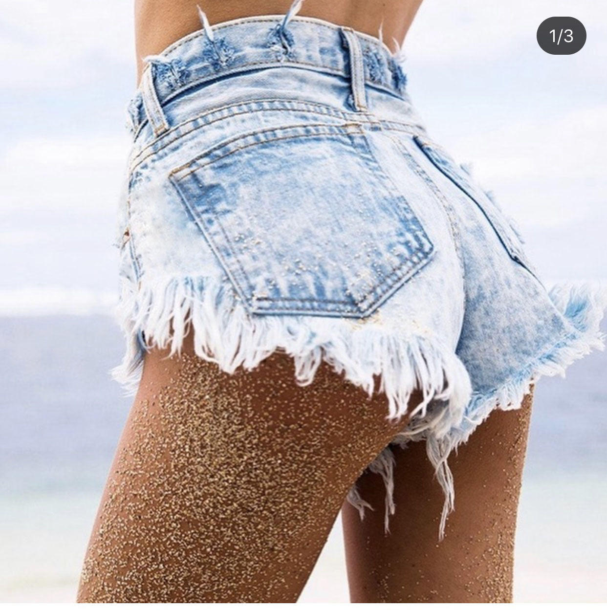 Worn Denim Shorts